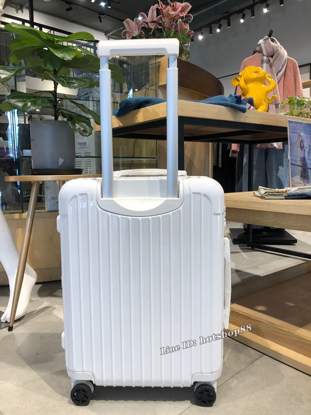 RIMOWA行李箱四輪拉杆箱 essential最新系列 日默瓦純PC高端拉杆箱 白色 gdx1235